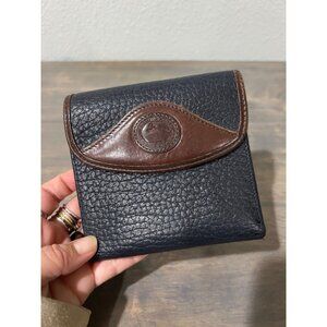 Vintage Dooney & Bourke Bi-Fold Wallet Dark Blue and Brown